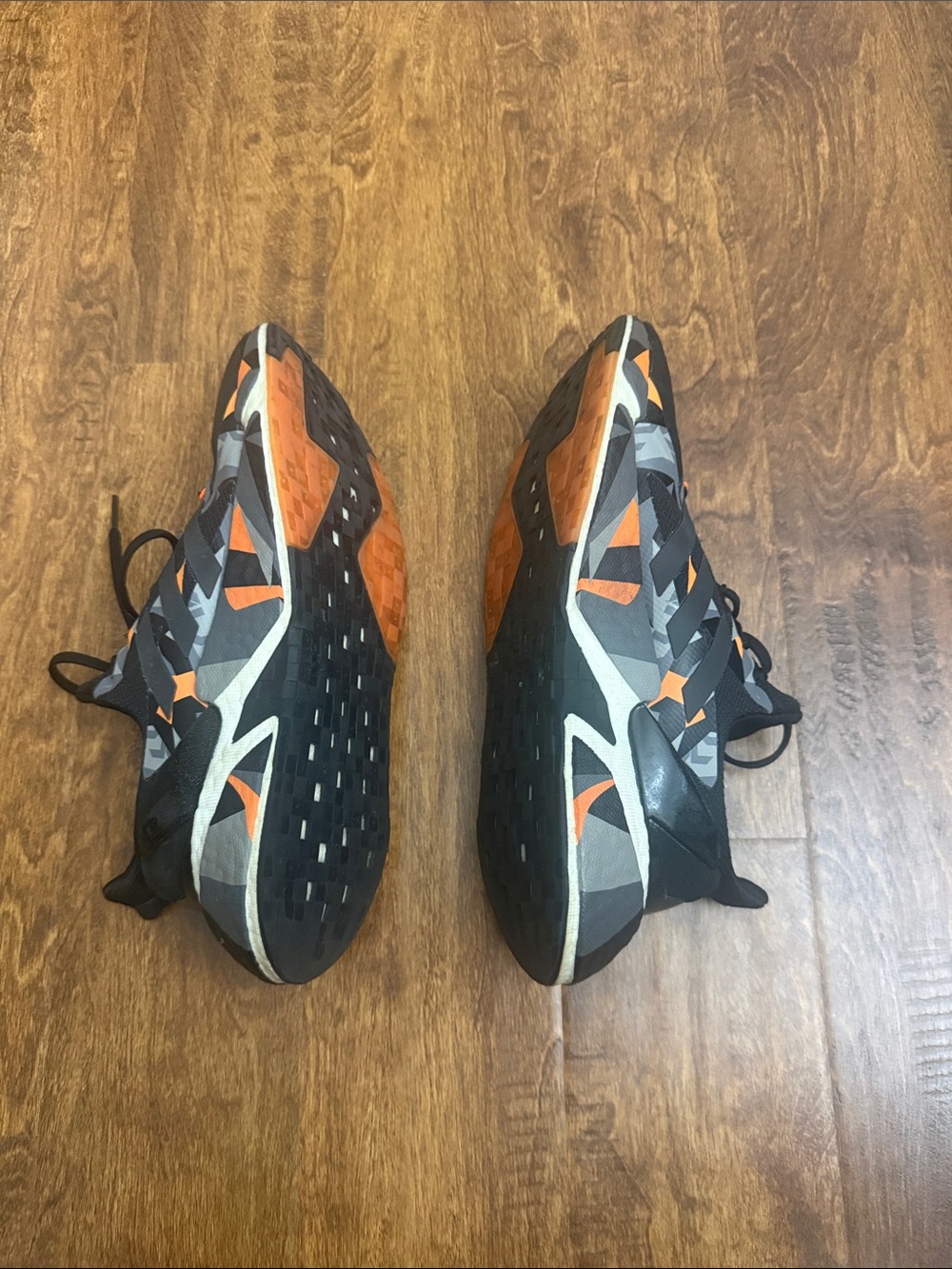 adidas Black Sneakers with Orange & Gray Graphic Midsole - Picture 10 of 12